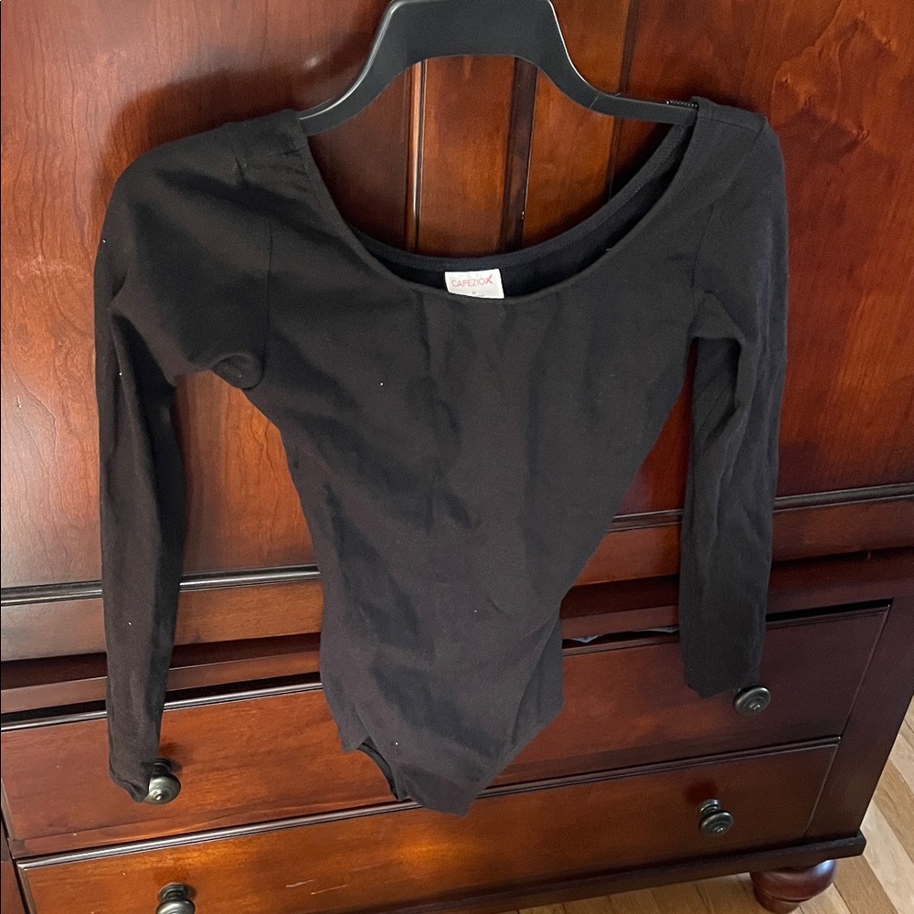 Capezio Black Long Sleeve Bodysuit